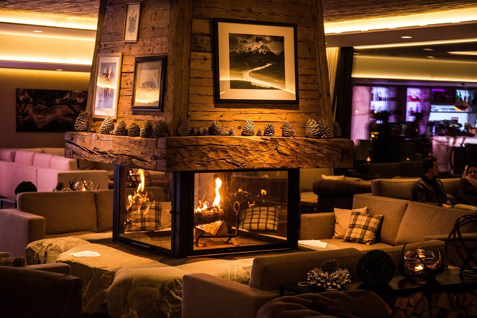 Hotel Lobby Fireplace